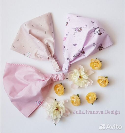 Косыночка на резинке. Ручная работа