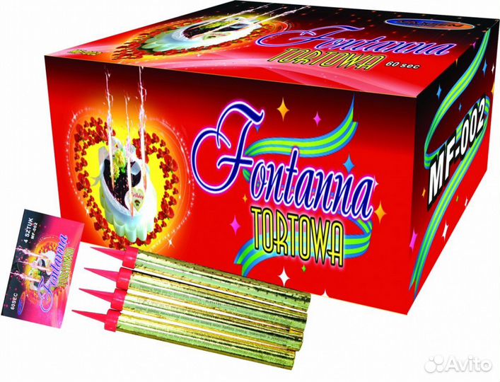 Тортовые свечи fontanna tortowa (арт.MF002) 4 шт