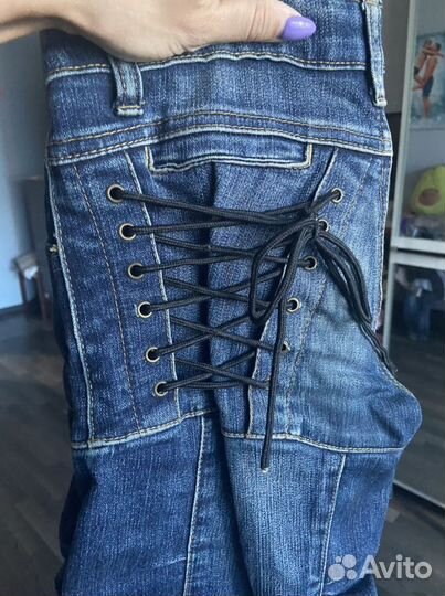 Джинсовые бриджи