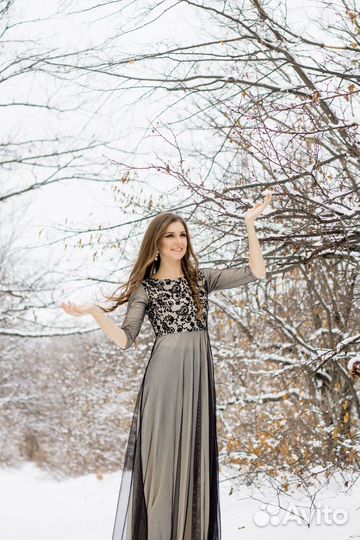 Вечернее платье в пол 44 (S)