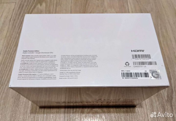 Приставка Google Stadia + Chromecast, к-т новый