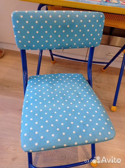 Детский стол и стул Ника с полочками