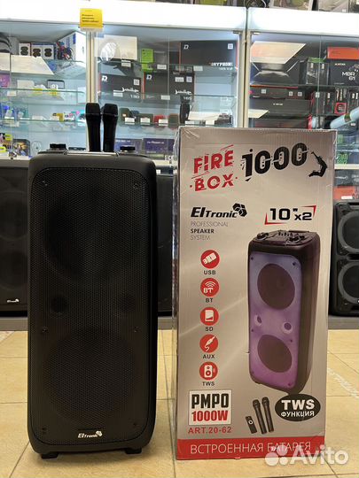 Колонка мощная караоке ElTronic 20-62 FireBox 1000