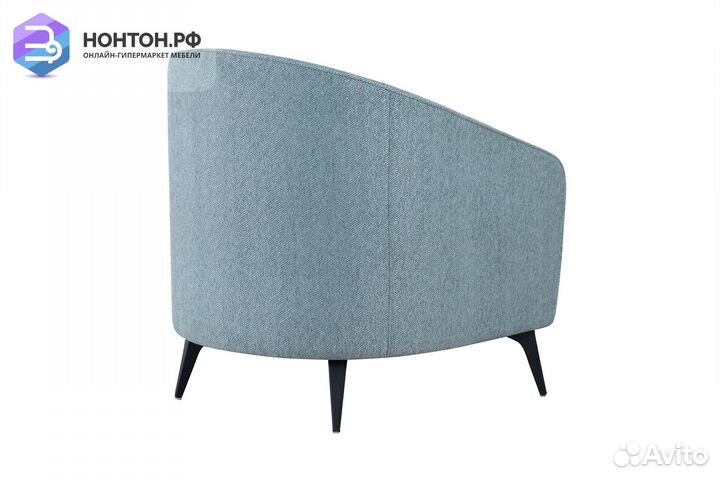 Кресло Бернис серо-бирюзовое