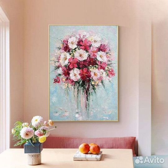 Нежная картина маслом букет