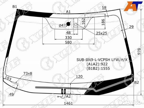 Стекло лобовое subaru legacy