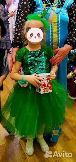 Карнавальный костюм для девочки елочки на 4-7лет