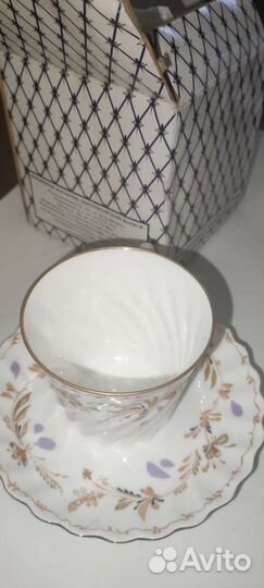 Чашка с блюдцем лфз Ломоносовский Фарфоровый Завод