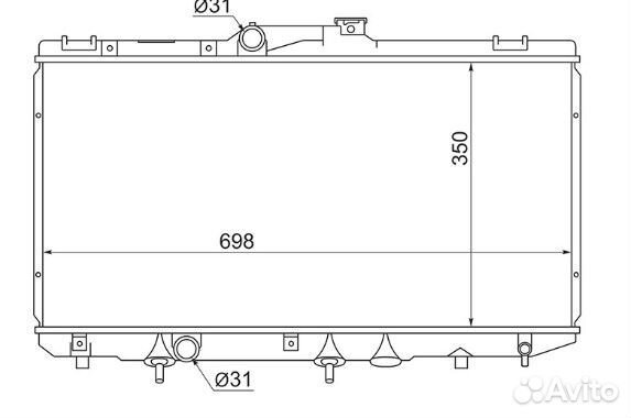 Радиатор двигателя Toyota Corolla AE100 5A-FE