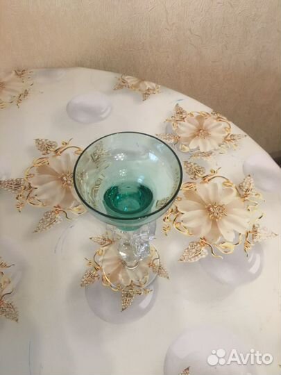 Подсвечник цветной хрусталь СССР