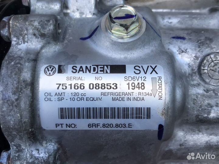 Компрессор кондиционера шкода рапид