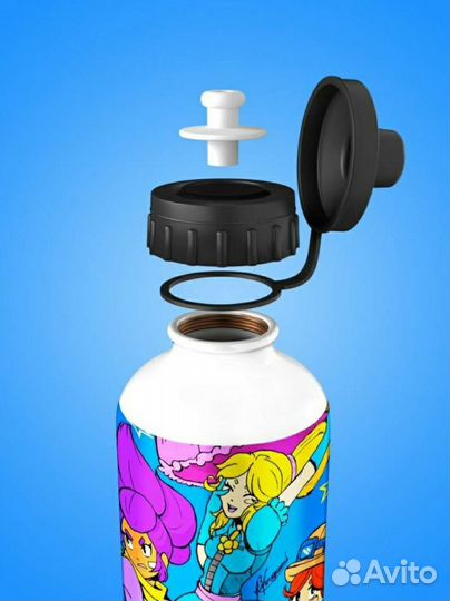 Бутылка для воды металлическая Brawl Stars