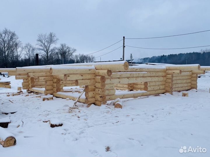 Срубы из рубленного бревна