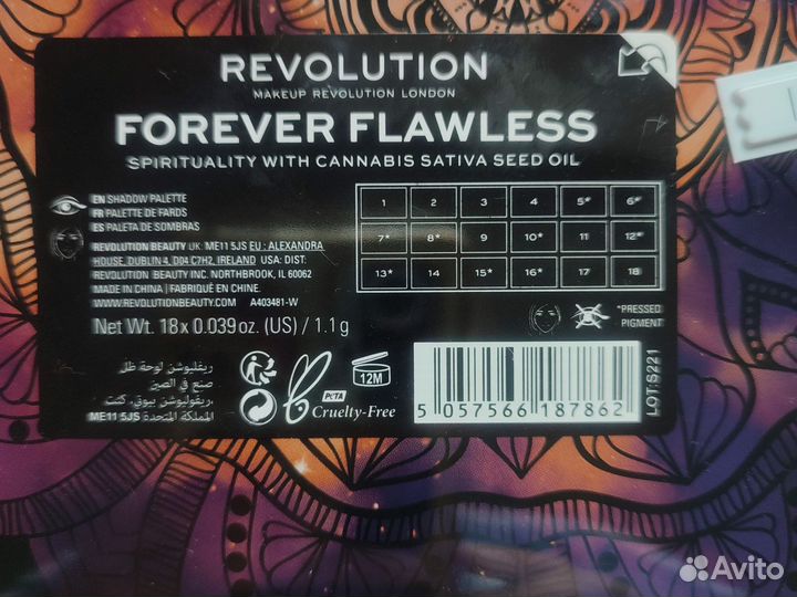 Make up revolution палетка теней