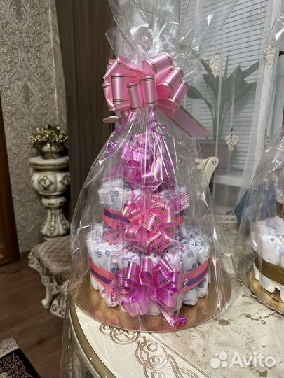 Торт из памперсов на выпеску