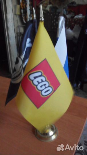 Флажки на подставке Лего, Весёлый Роджер, Россия