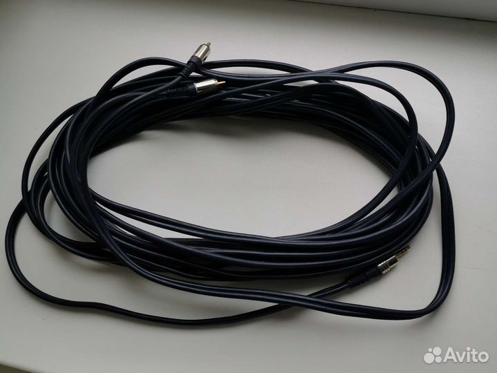 Кабель jack 3.5 2 rca 10 метров