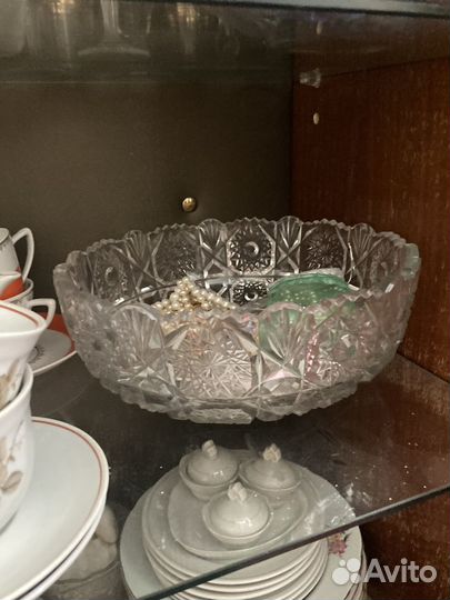 Хрустальная ваза, салатники