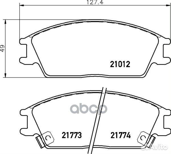 Колодки тормозные дисковые перед NP6000 NIS