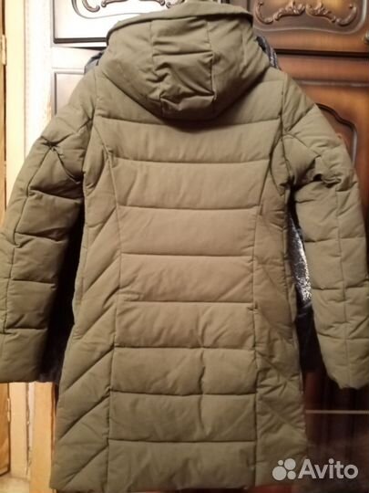 Пуховик зимний длинный женский