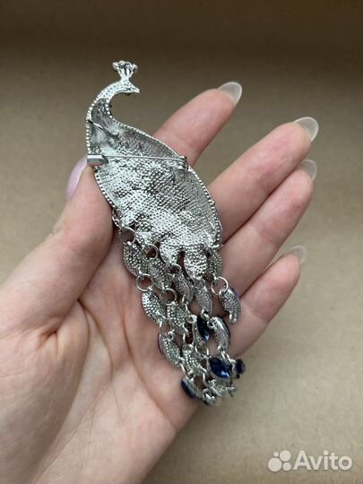 Брошь женская павлин