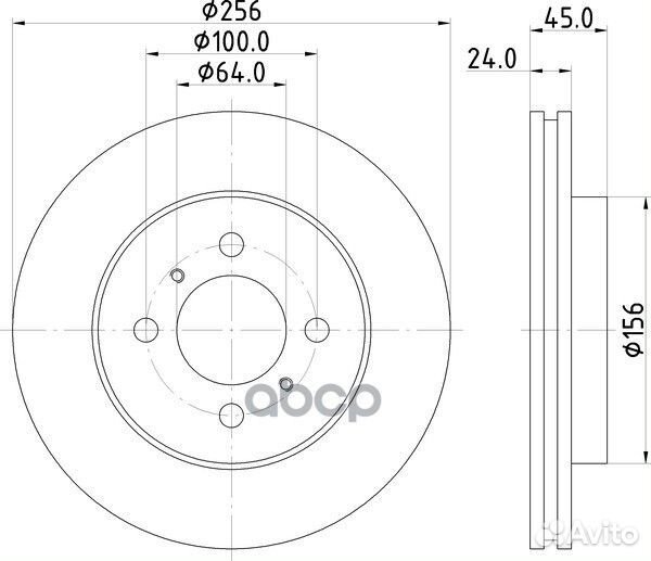 Диск тормозной перед ND3020K nisshinbo