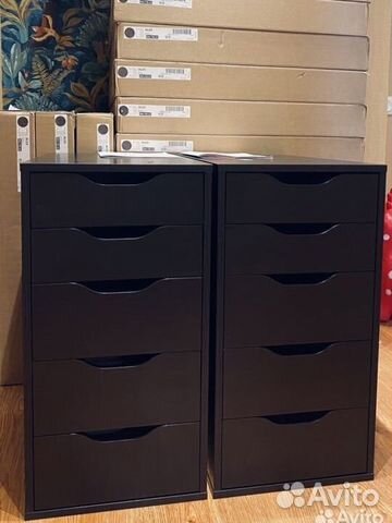 С витрины) Тумба черная Алекс IKEA alex икеа купить в Красноярске ...