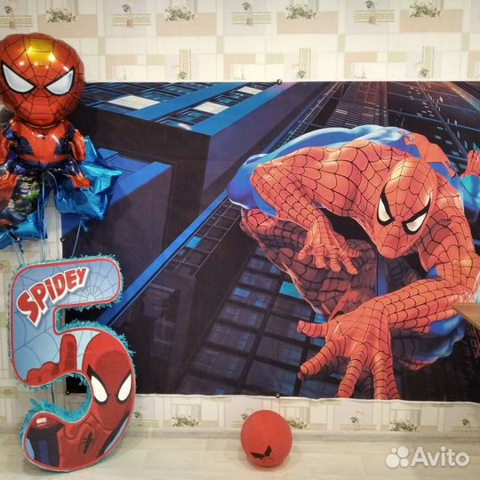 Декор для дня рождения в тематике Человек-паук