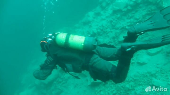 Водолазные работы. Поиск затонувшего снаряжения