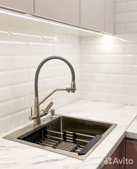 Угловая кухня с мдф фасадами