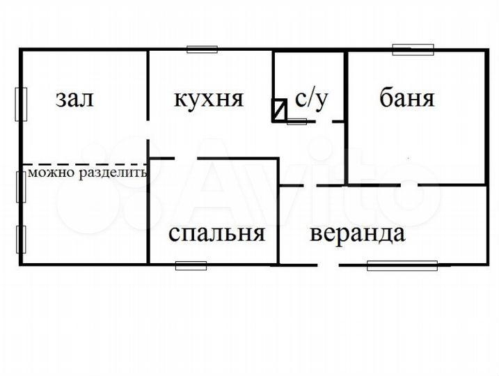 Дом 44,8 м² на участке 8 сот.