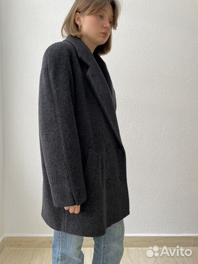 Пальто шерсть винтаж, oversize