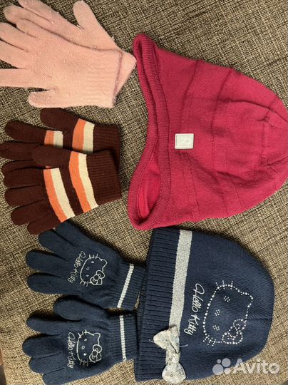 Шапки и перчатки на осень reima на 5-7 лет