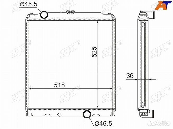 Радиатор Mitsubishi Fuso Canter FE6 93-02