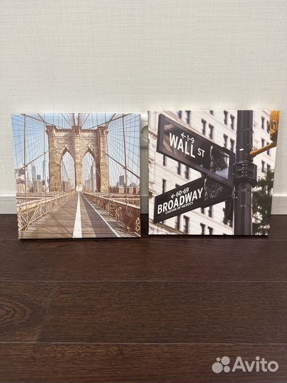 Интерьерная картина 2 шт Нью-Йорк 30*30