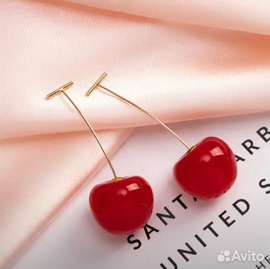 Серьги черешня