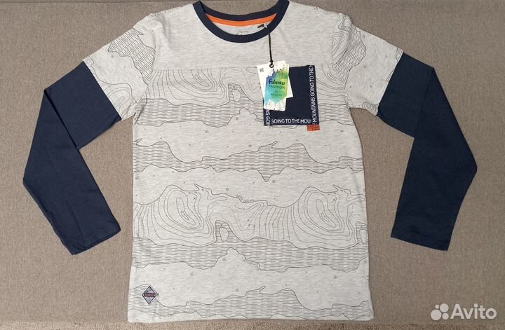 Кофта (джемпер) из хлопка для мальчика серого цвет