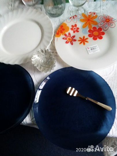 Тарелки, бокалы