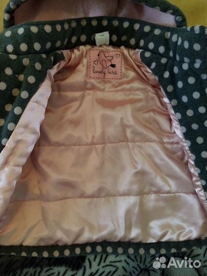 Детское пальто 80 см на девочку