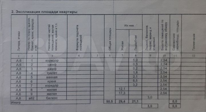 2-к. квартира, 50,5 м², 6/9 эт.