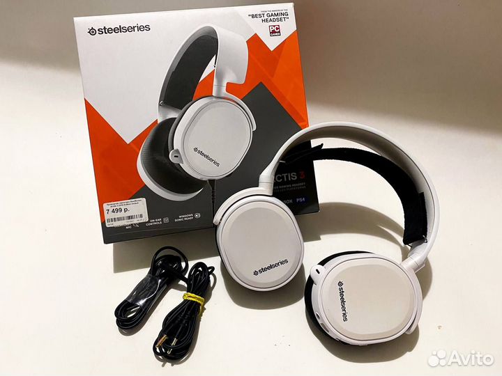 Наушники Steelseries arctis 3 белые