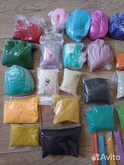 Цветной песок для творчества или флорариумов