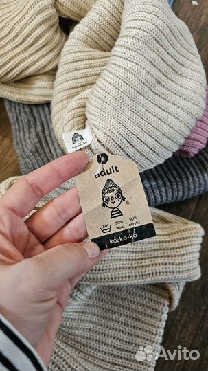 Новые Шапка+снуд 1-3 года,5-7 лет, для взрослого