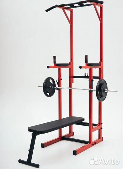 Турник с брусьями и скамьёй жима Напольный-2 новый