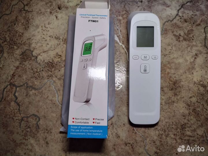 Бесконтактный цифровой электронный термометр новый