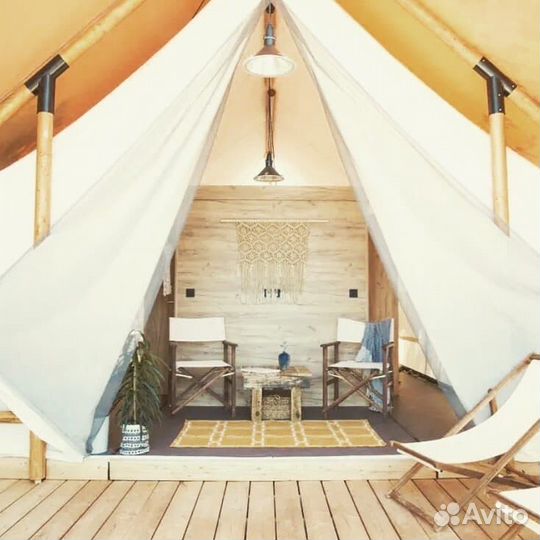 Тентовый домик для глэмпинга 4x4 в каркасе 4x6