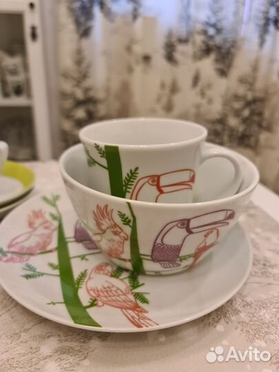 Набор посуды чашка / тарелка / пиала / чайная пара