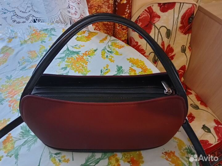 Сумка женская через плечо, цвет бордо