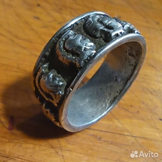 Винтажное серебряное кольцо 17 размер