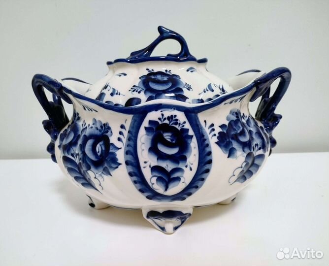 Супница посуда Гжель новая